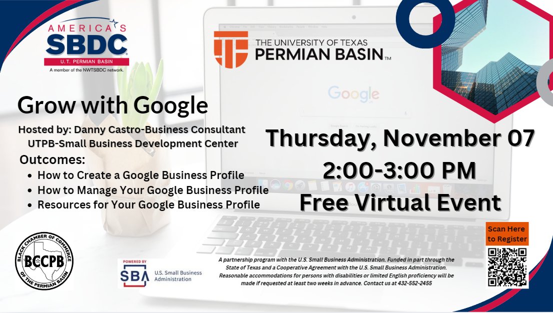 🌟 Unlock Your Marketing Potential! Join us for a Grow with Google virtual workshop on November 7th! Whether you're a seasoned pro or just starting out, this session will equip you with essential skills to elevate your marketing strategy.  📈✨ #GrowWithGoogle #MarketingWorkshop