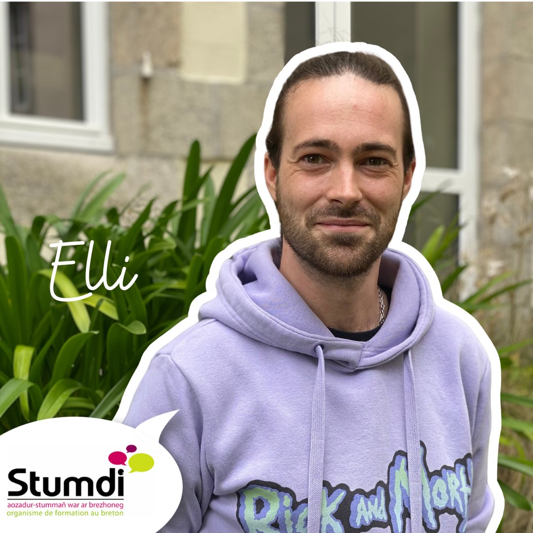[BZHG] 👋 Nevez erruet en ti, Elli a zo bet tutet evit bezañ sekretour ha stummer e Landerne. Ur paotr leun a fent, laouen da dreuzkas ar brezhoneg d'ar stajidi ! 

𝗗𝗼𝗻𝗲𝗺𝗮𝘁 𝗱𝗶𝘁 𝗘𝗹𝗹𝗶 ! 😊

#Stumdi #brezhoneg #bzh #formation #bretagne #breizh #breton #LangueBretonne