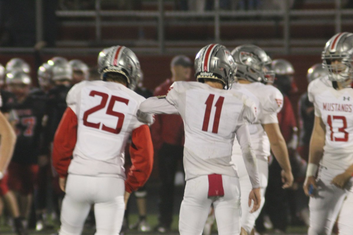 Played my last varsity game on Friday. Had 8 tackles, 1 rushing yard, 5 receptions for 74 yards and 1 td. Even though we lost, my younger brother got to play with me for the first time on varsity. That was an amazing thing. 
#11, #25 #westfallfb, #whitejerseys