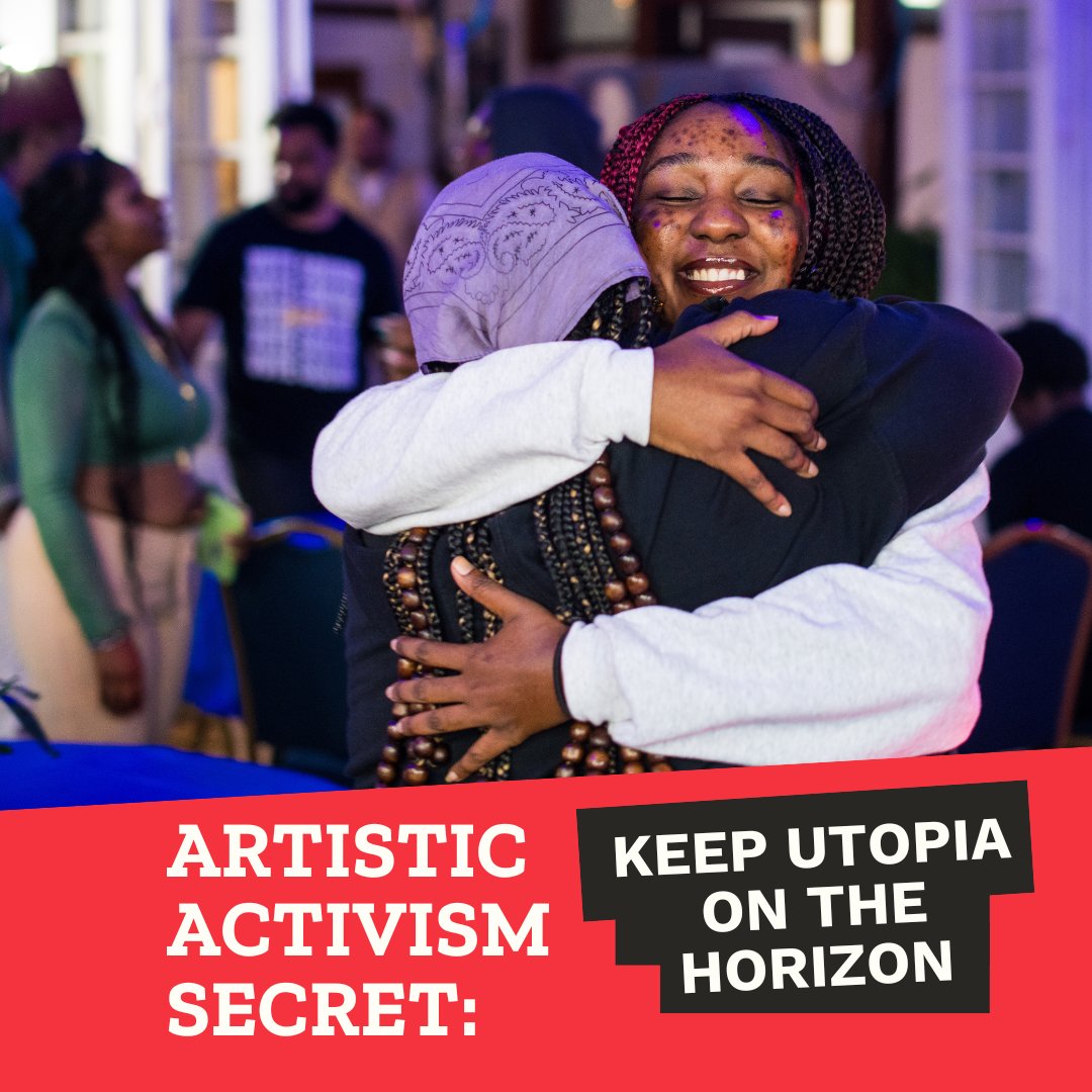 Our partners at Cleveland VOTES recently hosted Mural on the Moon, where attendees collaborated on an installation envisioning a future shaped by voting, while sharing key voter resources. Keeping utopia in sight can unite and inspire action. #OctoberSurprise <a href="/CLEVotes/">Cleveland VOTES</a>