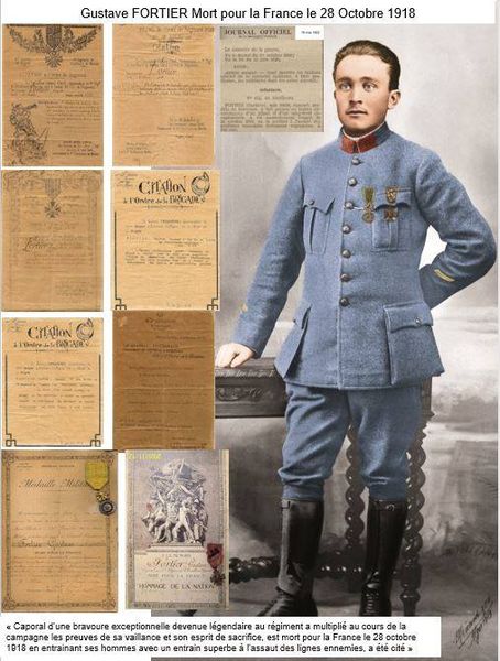 Gustave Fortier (@gustavefortier) on Twitter photo #1J1P il y a 106 ans <a href="/GustaveFortier/">Gustave Fortier</a> tombait, à peine 2 jours avant le retrait définitif de son régiment et presque 4 ans de guerre, "Caporal d'une bravoure exceptionnelle devenue légendaire au régiment, ...., a été cité 6 fois".. #1J1P il y a 106 ans <a href="/GustaveFortier/">Gustave Fortier</a> tombait, à peine 2 jours avant le retrait définitif de son régiment et presque 4 ans de guerre, "Caporal d'une bravoure exceptionnelle devenue légendaire au régiment, ...., a été cité 6 fois"..