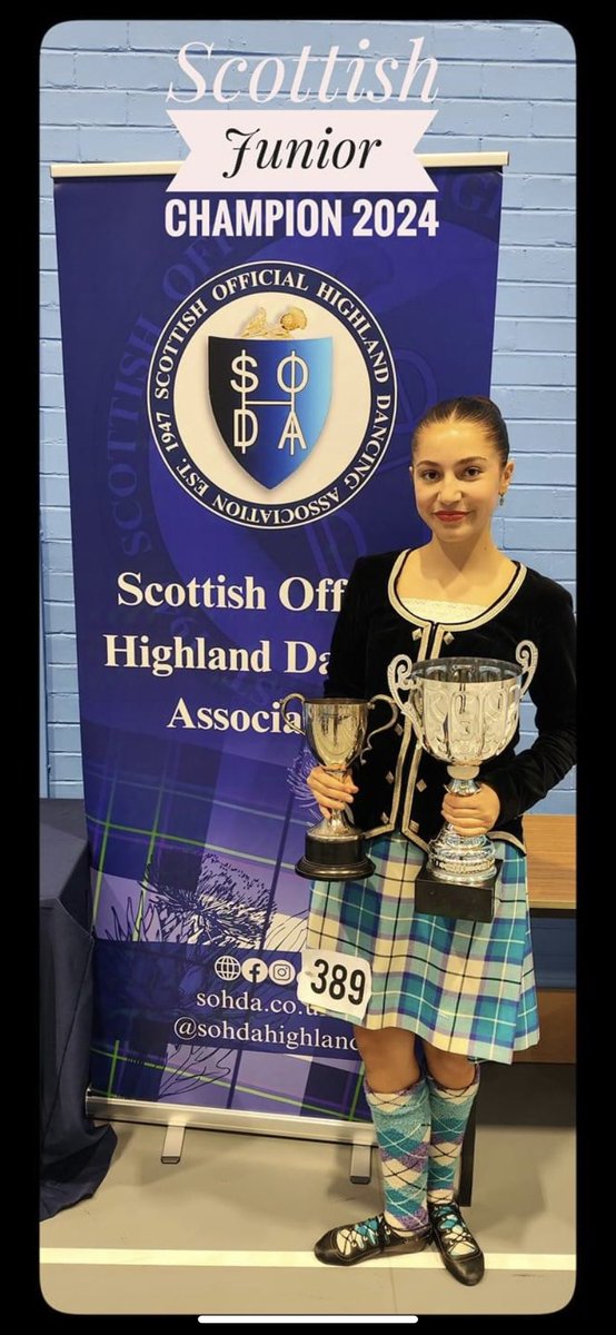 StMungosFalkirk's tweet photo. #TeamStMungos are very proud of Jeyda for competing in the SOHDA (Scottish Offical Highland Dancing Association) Scottish Championships and she won!! Junior Scottish Champion of Highland Dancing - What a fabulous achievement! 🎉🎉🎉 https://t.co/f6X5BgHlpZ