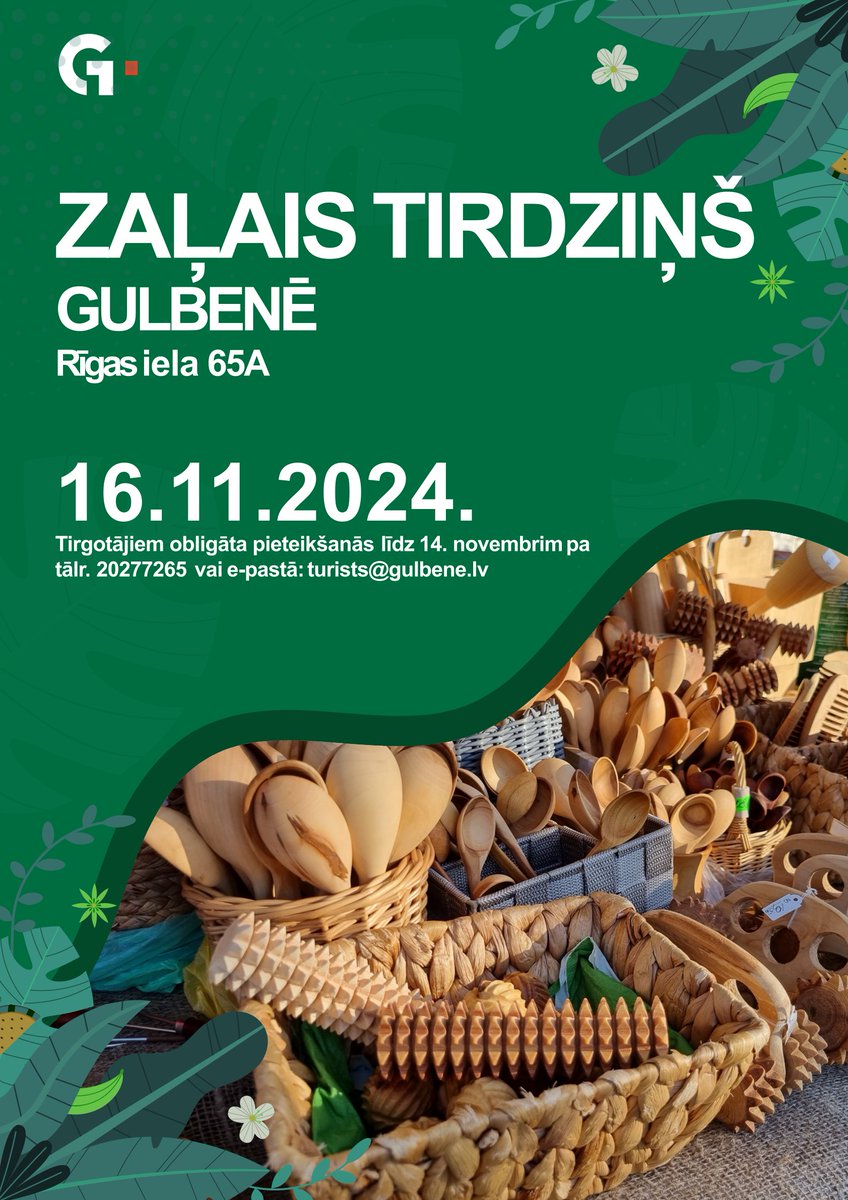 16.novembrī Gulbenē ikviens aicināts uz Zaļo tirdziņu Valsts svētku noskaņās. visitgulbene.lv/lv/jaunumi/zal…