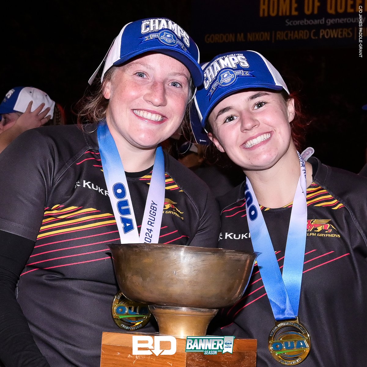 OUAsport's tweet photo. Hats off to our #OUA women's rugby champs! 🧢

#BannerSeason | @BardownHockey https://t.co/jmKUoWXauH