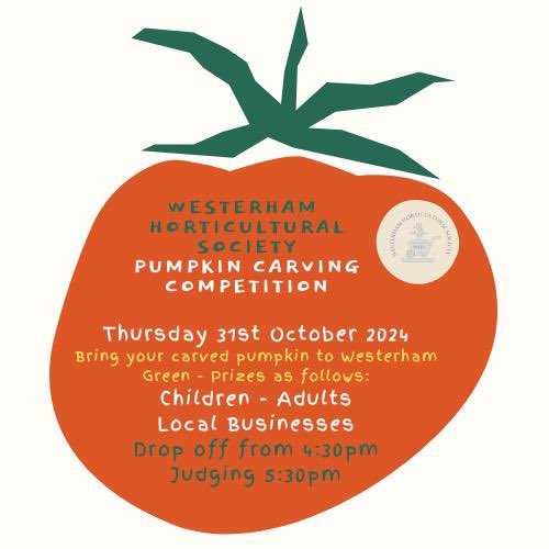 Pumpkin 🎃 carving competition: looking forward to seeing everyone this Thursday on Westerham Green.