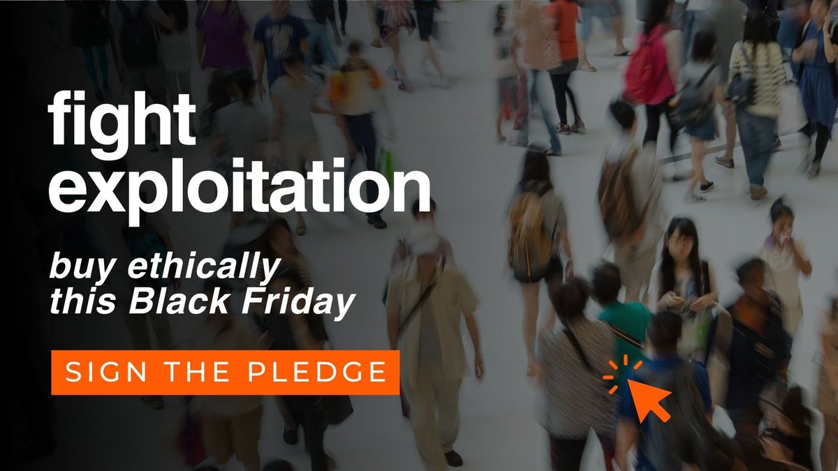 Overconsumption fuels the demand for cheap, exploitative labor. 🛍️

This Black Friday, pledge to buy ethically and help end labour exploitation. 

We'll send you resources to help you prioritise ethics over excess.🖤

Sign the pledge today: bit.ly/black-friday-p…