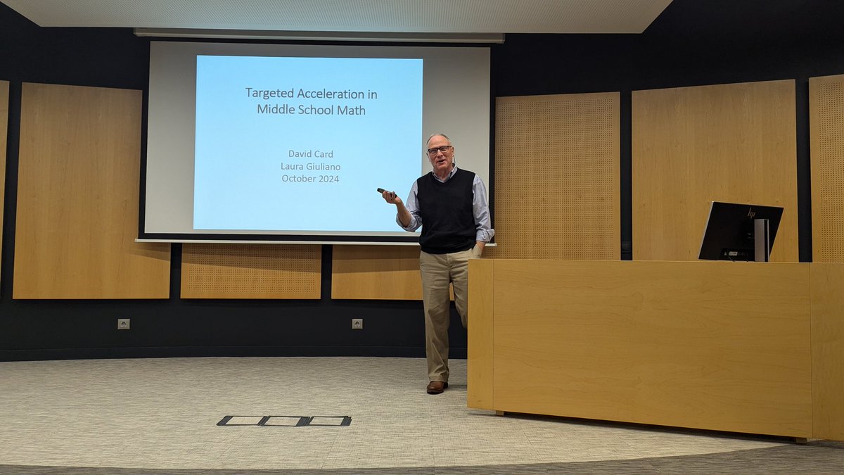 LVSalvadori's tweet photo. 📢 Today at #BellaterraAppliedSeminars! We're thrilled to welcome #DavidCard (@UCBerkeley & @nberpubs) presenting fascinating research on how early access to Math doubles girls' STEM (& business/econ) degree rates from 6% to 12% @bse_barcelona UFAE-@economiaUAB IAE-@CSIC #STEM https://t.co/fJV4RxoE6a