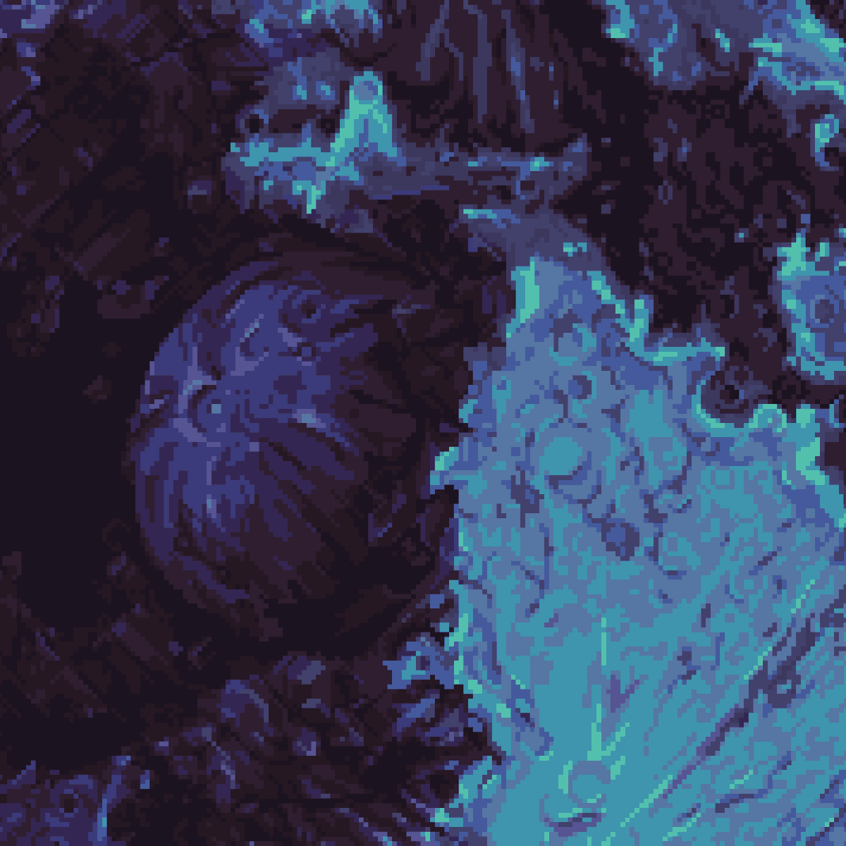 A #pixelart moon 🌒
#ドット絵