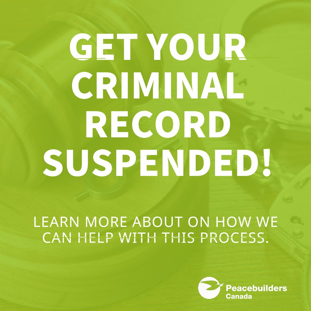 Let us assist you through eligibility assessment, documentation gathering, and the application process with the Peacebuilders Record Suspension Support Program.  

We're here to offer 1-on-1 support funded by the Government of Canada.  

Register here: tinyurl.com/k2dbrpmb