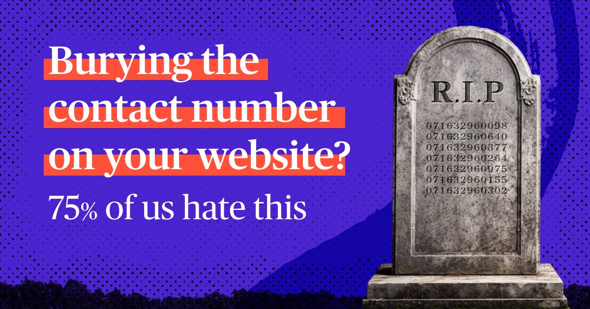 A grave mistake...

Make sure you signpost your business number clearly on your website, and Moneypenny will always be on hand to answer every call.

#answereverycall #customerservice