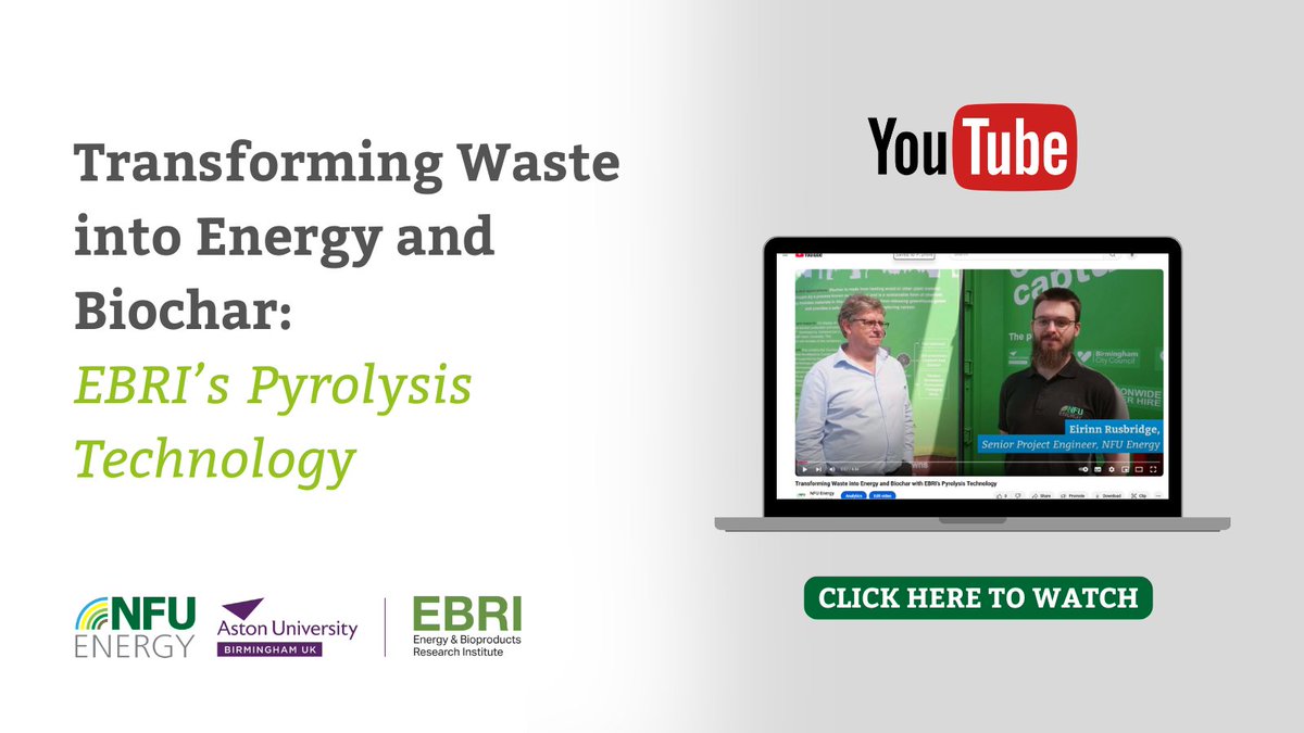 NFU Energy (@nfu_energy) on Twitter photo Ever wondered how organic waste turns into energy & biochar? NFU Energy’s Eirinn Rusbridge chats with <a href="/EBRI_UK/">EBRI - Energy & Bioproducts Research Institute</a>'s Tim Miller on pyrolysis tech, converting straw & even chicken manure into sustainable outputs! 🌱💡
🎥 Watch here 👉bit.ly/4e5Go6w Ever wondered how organic waste turns into energy & biochar? NFU Energy’s Eirinn Rusbridge chats with <a href="/EBRI_UK/">EBRI - Energy & Bioproducts Research Institute</a>'s Tim Miller on pyrolysis tech, converting straw & even chicken manure into sustainable outputs! 🌱💡
🎥 Watch here 👉bit.ly/4e5Go6w