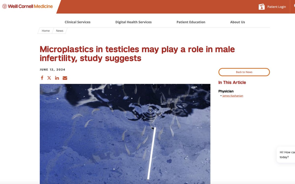 Breaking: Fertility rates in England and Wales drop to the lowest level since record began in 1938. 
Who knows why? weillcornell.org/news/microplas…