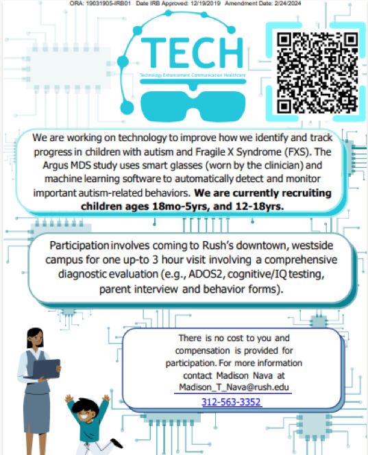 NFXFoundation's tweet image. 🚀 Exciting Opportunity Alert! 🚀

Researchers at Rush University are seeking participants for a study that's testing a technology to improve how to identify &amp;amp; track progress in children living w/ FXS.

Interested? ➡️➡️ hubs.ly/Q02VZMBv0

#FXS #ResearchStudy #FXSResearch
