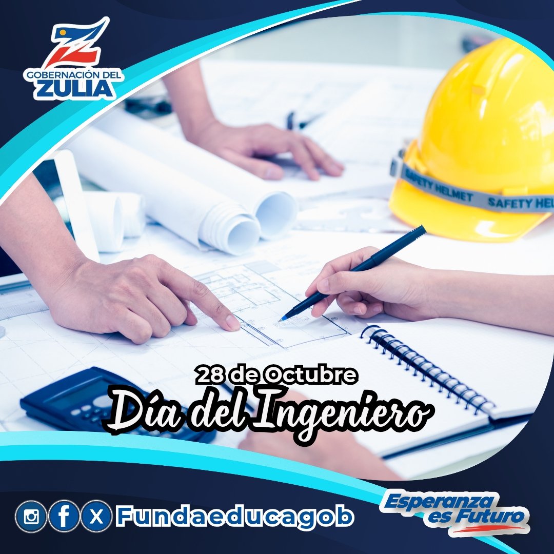 FundaEducagob's tweet photo. Cada 28 dOctubre se celebra en Vzla el Día del Ingeniero. Desde 1961,los profesionales d la Ingeniería celebran su día,para conmemorar la fundación del colegio de Ingenieros. @manuelrosalesg
@gobdelzuliave
#EsperanzaEsFuturo
#28Oct https://t.co/MfnZULfaY9
