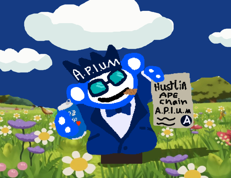 ApeApium's tweet photo. An ape puppet with a plan, dressed to impress and bringing the unexpected—A.P.I.U.M is here to shake up @apecoin! 💙

Fill out the form! ⬇️
https://t.co/VQ2eGY4E3B