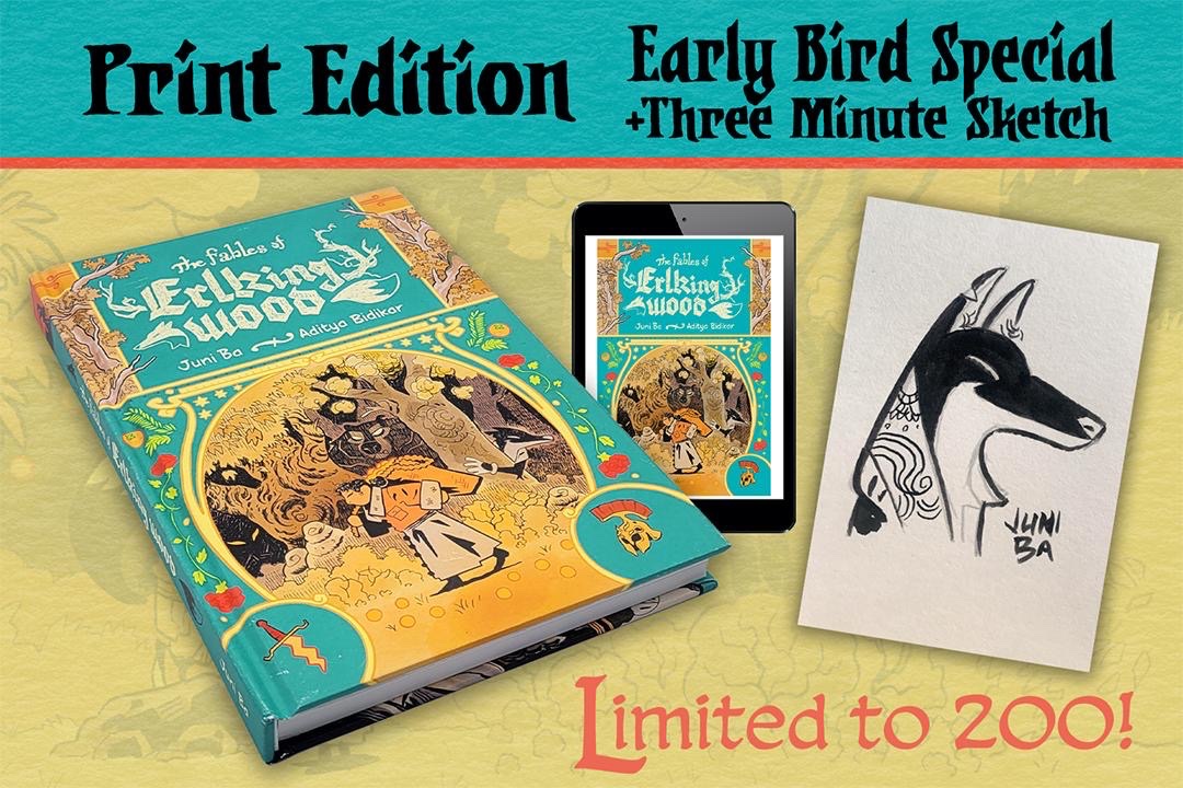 Juni Ba (@juni_ba) on Twitter photo The Fables of Erlking Wood kickstarter launches TOMORROW! A full color graphic novel with a bunch of rewards, including a sketch by yours truly. Coming from <a href="/goatsflyinpress/">Goats Flying Press</a> kickstarter.com/projects/goats… The Fables of Erlking Wood kickstarter launches TOMORROW! A full color graphic novel with a bunch of rewards, including a sketch by yours truly. Coming from <a href="/goatsflyinpress/">Goats Flying Press</a> kickstarter.com/projects/goats…