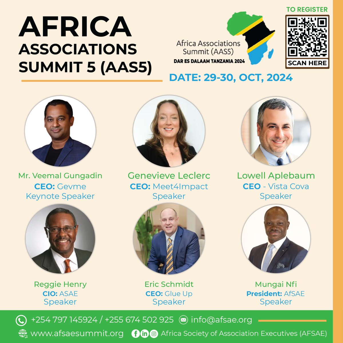 VoyagesAfriq's tweet photo. #VoyagesAfriq Elevate the association community at AAS5! 

Join us tomorrow in Dar Es Salaam, Oct 29-30, 2024, for two days of collaboration, learning, and professional growth. 
#AASummit2024

https://t.co/MNRlLQvYtK https://t.co/YR94u7jDtZ