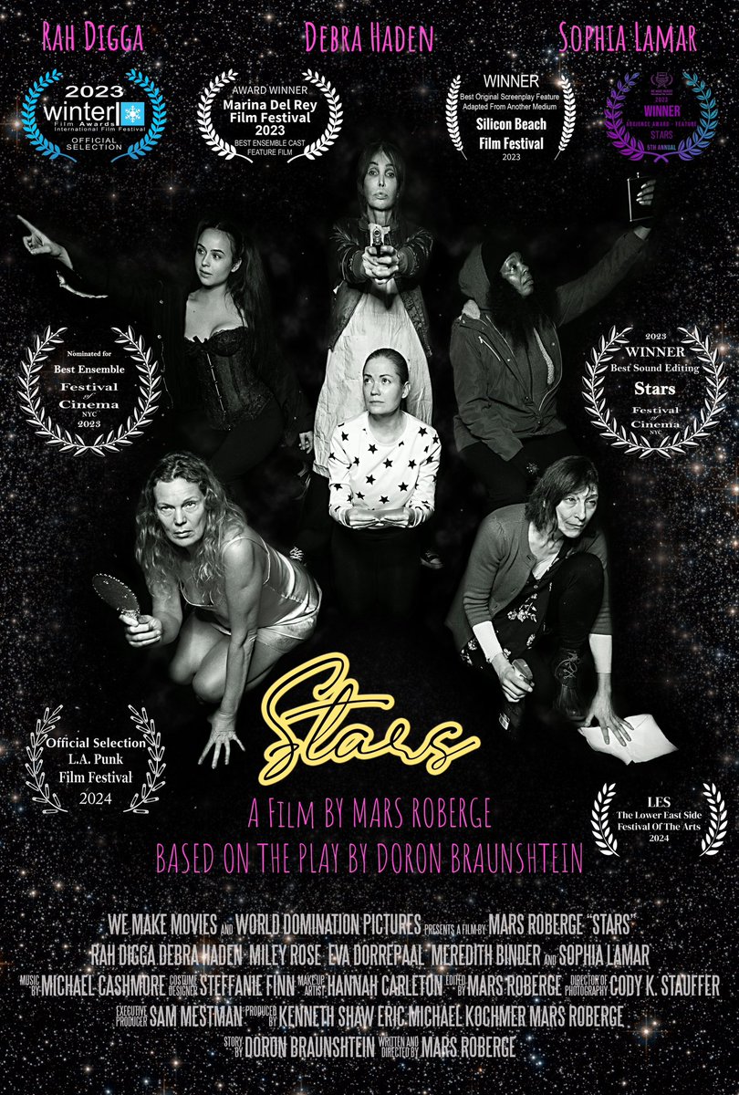 We are happy to announce that “Stars” has been officially selected by L.A. Punk Film Festival which takes place at Lawless (5275 Craner Ave., North Hollywood, CA 91601) from Nov.29th-Dec.1st, 2024.  Our film plays on Saturday, Nov.30th (on director Mars Roberge’s Bday)!