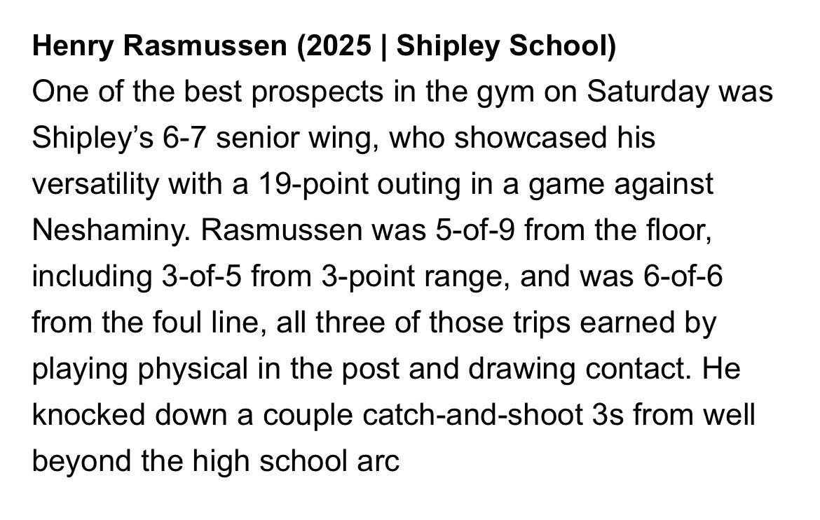 Henry Rasmussen (@hras25) on Twitter photo Thank you for the coverage <a href="/hooplove215/">CityofBasketballLove</a>
<a href="/Shipleybhoops/">Shipley Boys Basketball</a> <a href="/tjferrick/">T.J. Ferrick</a> <a href="/ECCyclonesbball/">East Coast Cyclones</a> Thank you for the coverage <a href="/hooplove215/">CityofBasketballLove</a>
<a href="/Shipleybhoops/">Shipley Boys Basketball</a> <a href="/tjferrick/">T.J. Ferrick</a> <a href="/ECCyclonesbball/">East Coast Cyclones</a>