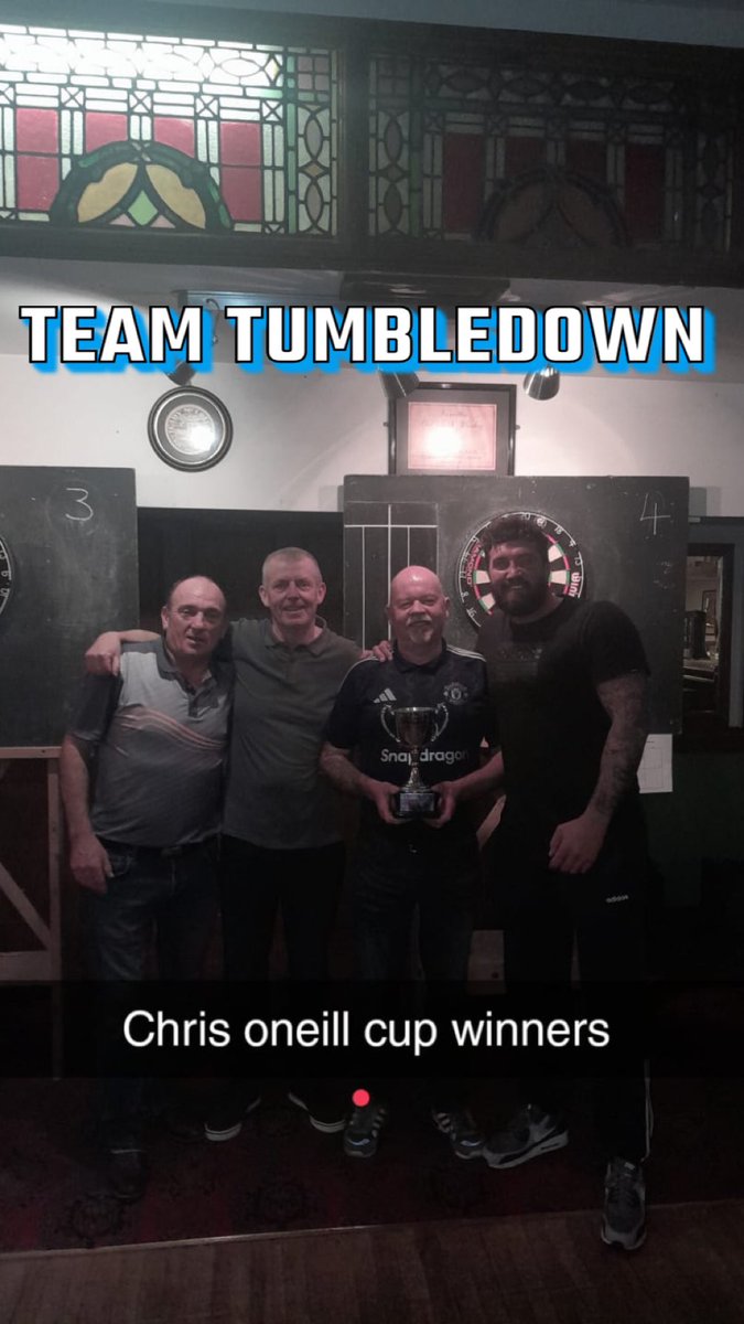 Well done team tumbledown Chris Oneill cup winners 2024 I’ll be there next time 👊🏼🏆👍🏼
<a href="/TumbledownBarMG/">Tumbledown Bar</a> <a href="/colmmccoy1/">colm mccoy</a>