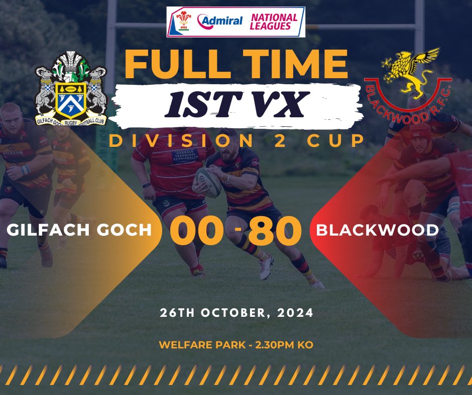 Blackwood_Rugby's tweet photo. 𝙁𝙪𝙡𝙡 𝙏𝙞𝙢𝙚 𝙎𝙘𝙤𝙧𝙚𝙨

Huge good luck to Gilfach for the rest of the season! Great attitude today🫡

#WeAreBlackwood | #UppaWood 🔥 https://t.co/CDhy8158N4