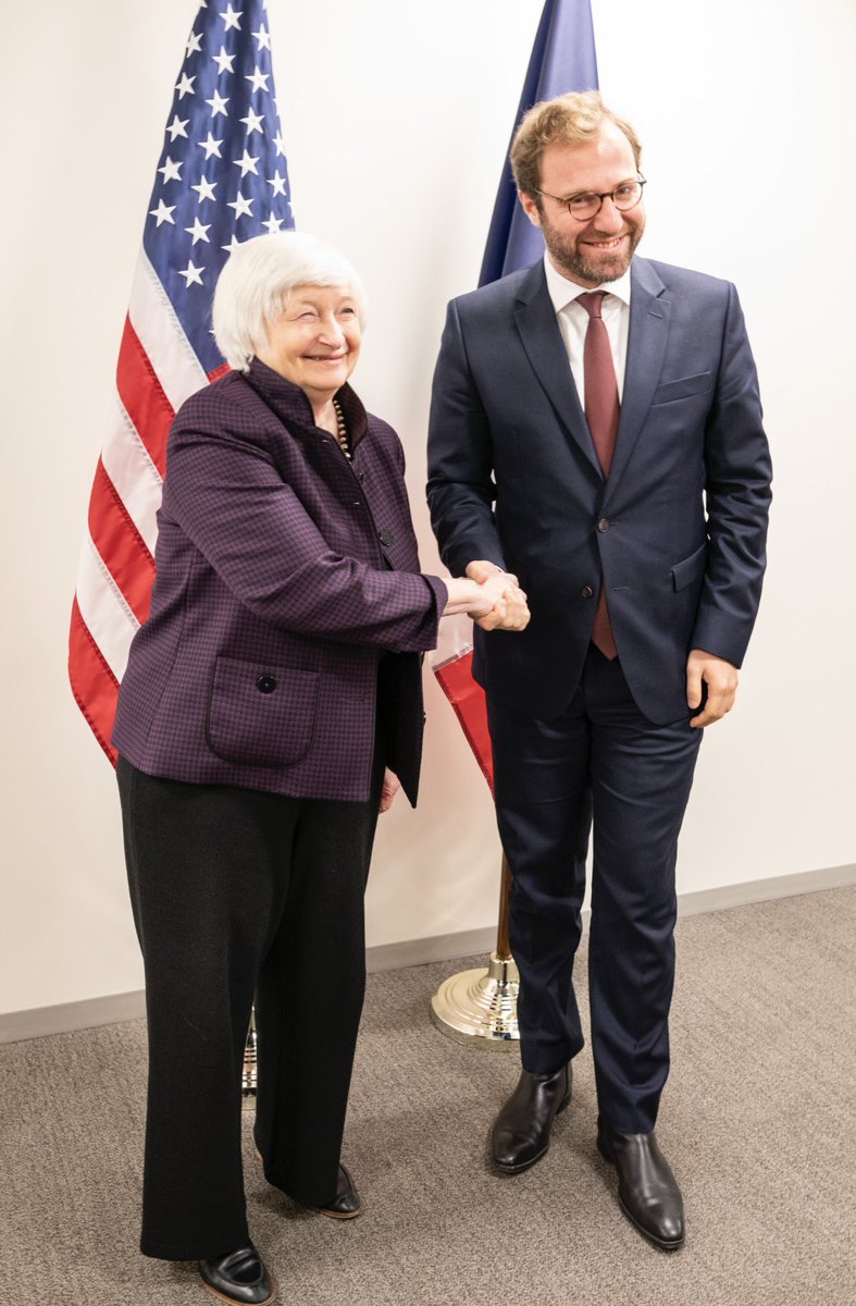 It was good to meet France’s new Minister of Economy, Finance, and Industry <a href="/antoine_armand/">Antoine Armand</a> and discuss our commitment to support Ukraine in its fight against Russia. Our countries will continue to work together to strengthen our sanctions against Russia.