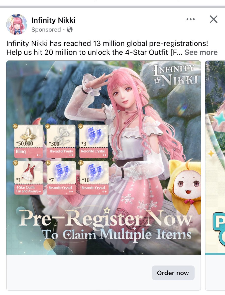 Castannix's tweet photo. Hahaha no para de salirme esta publicidad 🥹 Ya quiero que salga este juego! Se ve que estara muy divertido 👗✨💖 Ya se pre-registraron? 😌

#InfinityNikki https://t.co/y8SeZBCbN7
