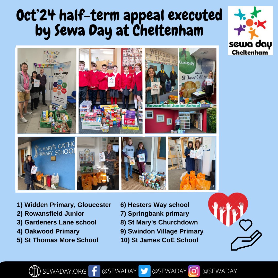 What a successful October half-term foodbox appeal by <a href="/sewaday/">Sewa Day</a> at Cheltenham! Our heartfelt thanks to all the volunteers and contributors whose dedication and generosity made this campaign possible. Your inspiring efforts are helping those who are in most need. Please keep it up!