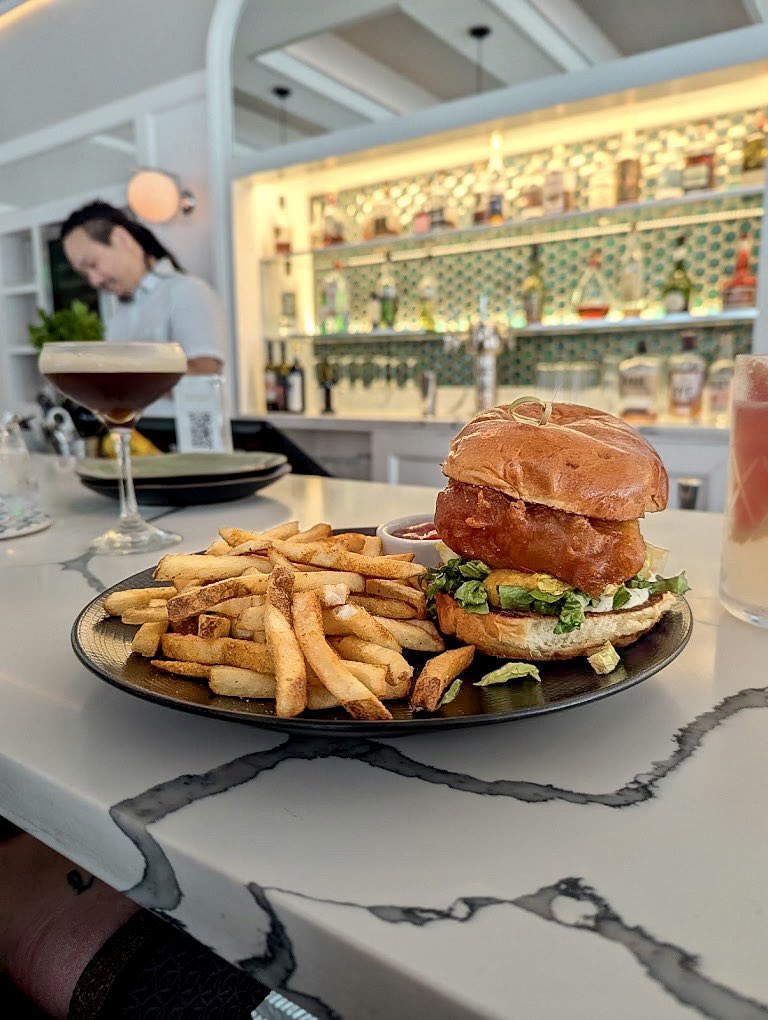Sammies + ‘tinis: breakfast of champions. 🍔🍸 We’ve got your brunch sandwiches (like this cheffed-up Filet O’Fish) and espresso martinis, every weekend from 11am to 4pm! Make your <a href="/resy/">Resy</a> at the link in our bio ✨

📸: Sarah Shultis