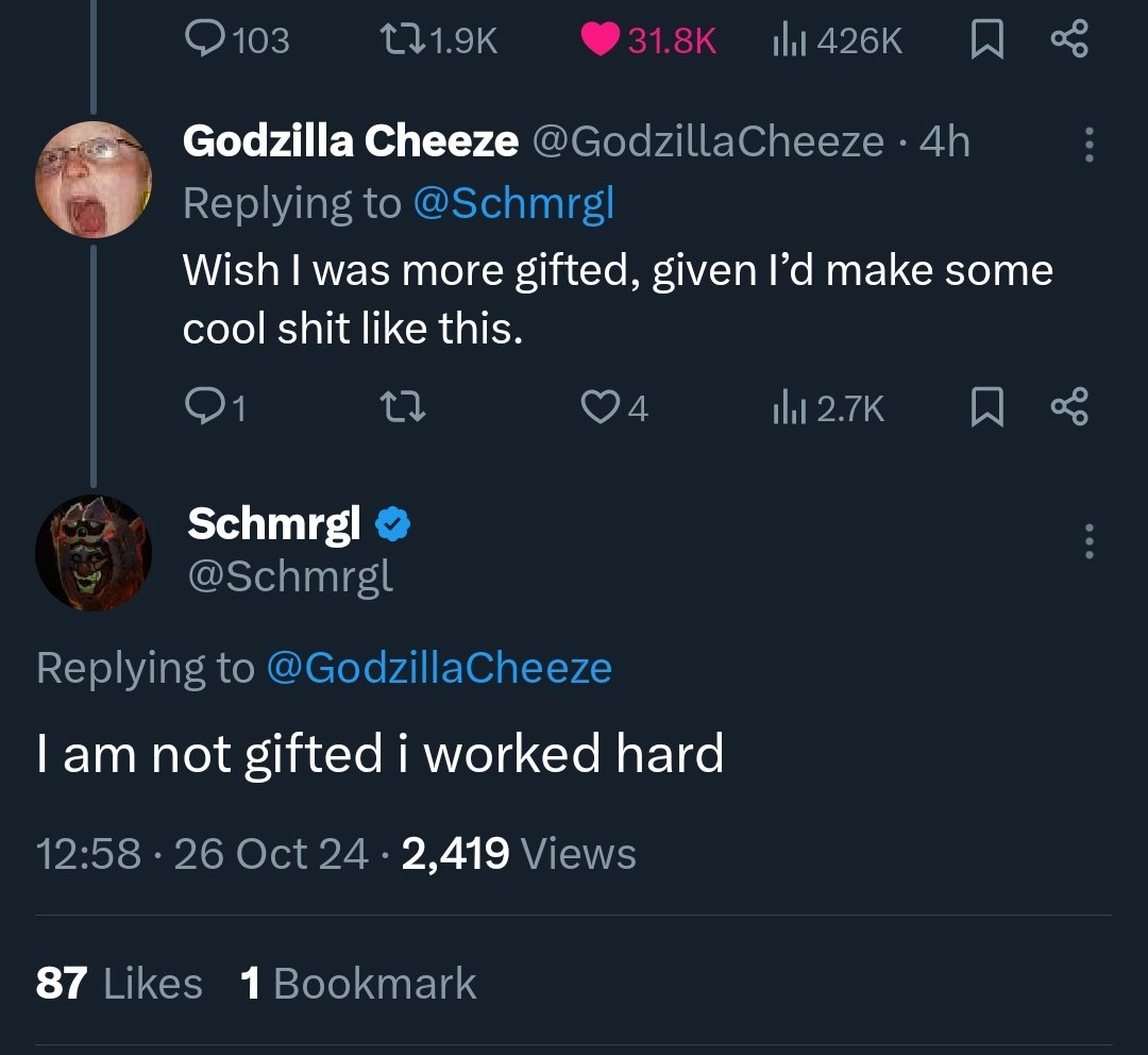 I appriciate artists who say this part out loud so much