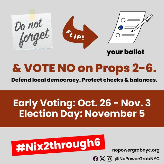 Don't forget to flip over your ballot and vote for democracy not a monarchy. #NIX2through6