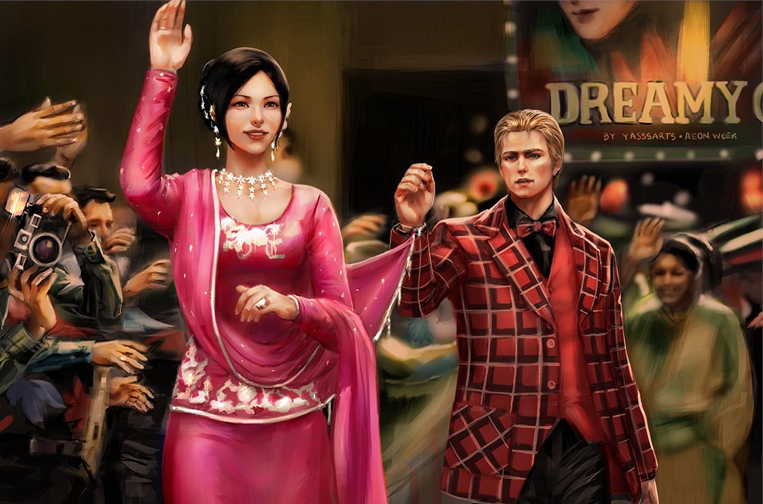 yasssarts's tweet photo. Om Aeon 🕺💃🥻
[#aeonweek2024 day 4: Actors AU - but make it Bollywood 🤣]
#Aeon #AdaWong #LeonKennedy #aeonweek #REBHfun #ResidentEvil https://t.co/VA0vhJhnix