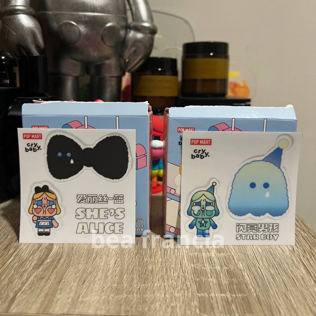 crazywagafuffle's tweet photo. WTS LFB UFS

Crybaby Crying Again Series Figure 
- The Robber - 750
- Star Boy - 750
- I’ll Give You All My Love 800 + PPG Mayor 400 (Unsealed) - 1200 (Sold as set only!)

Crybaby Crying Again Plush Badge - 600 each
- She’s Alice - 600
- Star Boy - 600 https://t.co/F1SGokxC1u