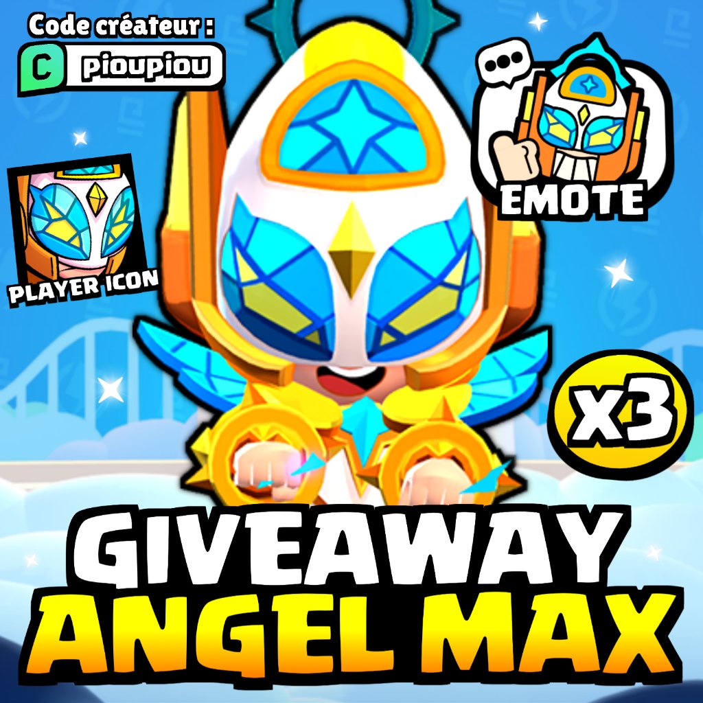 🚨GIVEAWAY: Angel Max Skin + Pin + Profile Icon🚨
To enter : 
- follow <a href="/FUTesportsgg/">FUT Esports</a> &amp; <a href="/PiouPiouLover/">Pioupiou</a> 
- rt
- comment : your favorite part of brawl talk

Winners will be the 3 most relevant comments (imo😋)
Draw on November 7th
#AngelMaxGiveaway #BrawlStars #GiftedBySupercell