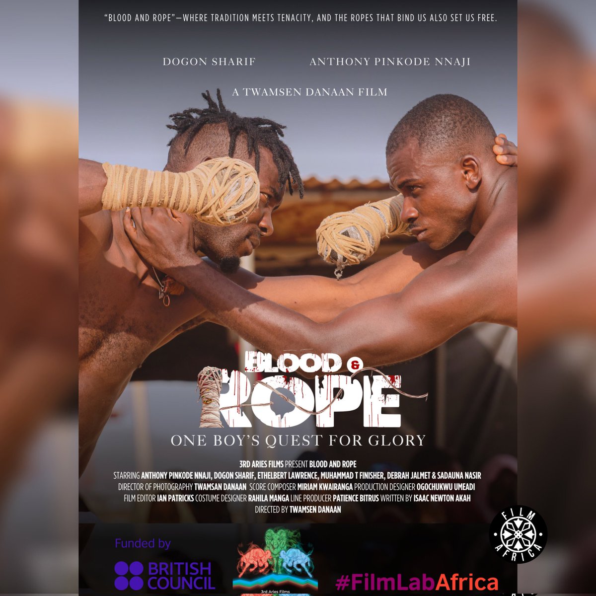 afrowren's tweet photo. Blood and Rope will be screened @FilmAfrica on the 31st of October,  2024! 

cc @ngbritisharts
#ReframeWithMe #FilmLabAfrica #BCArtsSSA #ReframeYourFuture #FutureOfFilm #FilmmakerJourney
#britishcouncilxfilmlabafrica https://t.co/MLzFAX4TDe