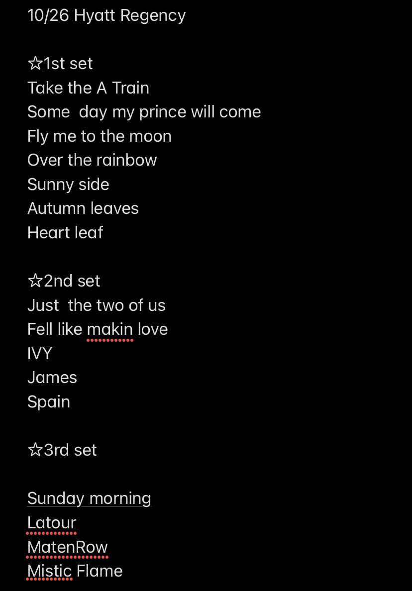 本日もありがとうございました！！✨

また来月もお楽しみ頂ければ幸いです！

↓本日のset list