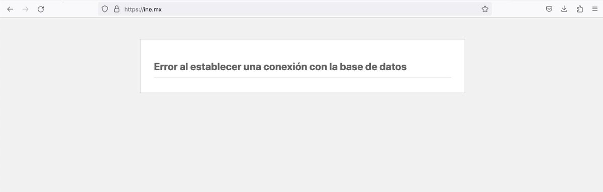 BugHunterMX's tweet image. ⚠️ ALERTA | Tumban página del INE 
El sitio oficial del @INEMexico estaría siendo víctima de un ataque de denegación de servicio distribuido (DDoS)🔥. Hasta las 10:18 horas el sitio era inaccesible. Presuntamente los atacantes son miembros del grupo de hackers🏴‍☠️ Mexican Mafia.