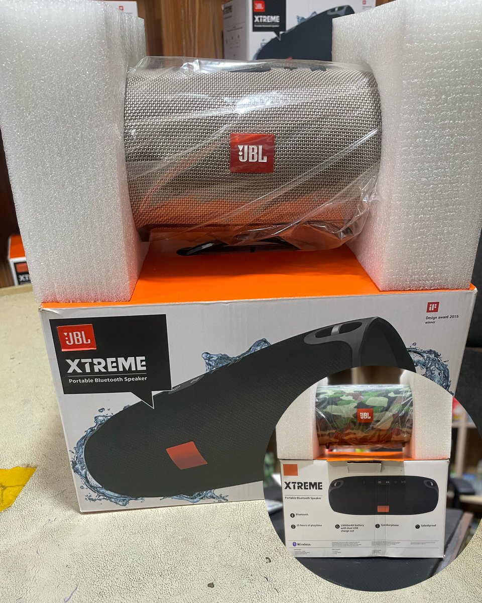 Williamskelech1's tweet photo. Jbl xtreme 1 with complete accessories 

Available in store for immediate purchase/ delivery 
N90000

Status: New

You can dm/call/ WhatsApp :
Kelechi: 08127480722 https://t.co/bPIvbPNqb6