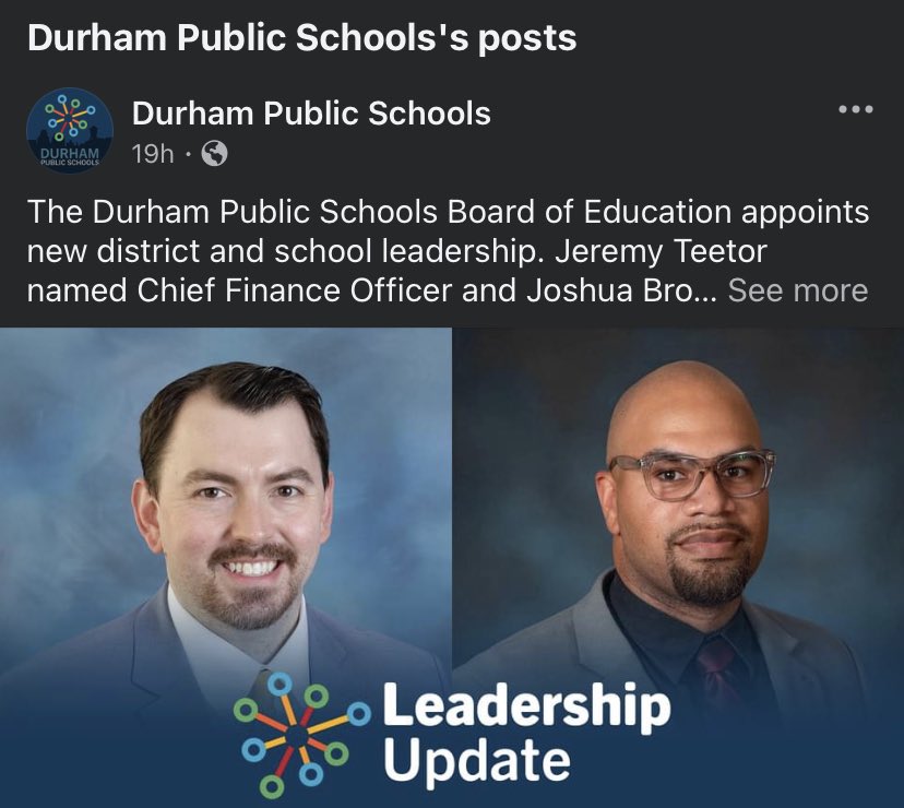 Congratulations to former <a href="/EnloeMagnetHS/">Enloe High School</a> Assistant Principal <a href="/GHS_PrincipalJB/">Joshua Brown</a> for being appointed in this new role to DPS!
