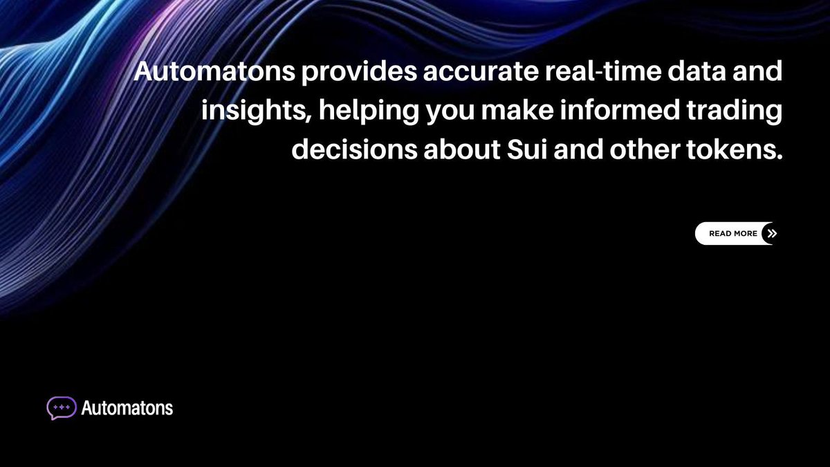 Make informed trading decisions with Automatons' accurate real-time data and insights. Stay ahead in the crypto game!

Read more: medium.com/@automatonsai/… 

#CryptoAnalysis #Automatons #Sui  #TradingInsights $SUI