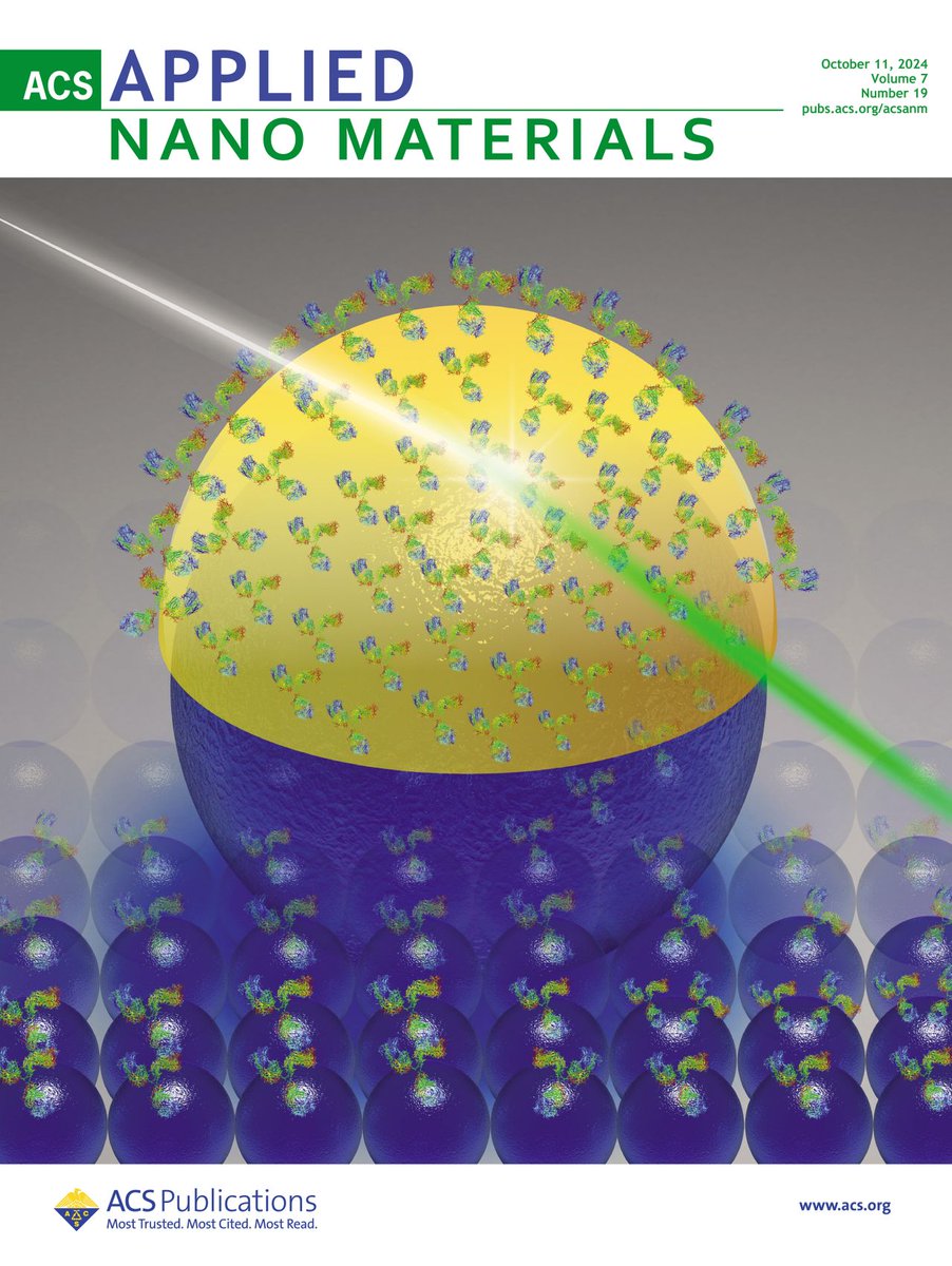 Doç. Dr. Yavuz Nuri Ertaş (@ertaslab) on Twitter photo 💥We got the 𝐅𝐫𝐨𝐧𝐭 𝐂𝐨𝐯𝐞𝐫 of <a href="/ACS_ANM/">ACS Applied Nano Materials</a>. Monolayer self-assembly of nanospheres coated with a thin layer of aluminum enables label-free and efficient detection of IgG protein via the fusion of plasmonics and biosensing.
doi.org/10.1021/acsanm…
<a href="/ACS4Authors/">ACS for Authors</a> #MyACSCover 💥We got the 𝐅𝐫𝐨𝐧𝐭 𝐂𝐨𝐯𝐞𝐫 of <a href="/ACS_ANM/">ACS Applied Nano Materials</a>. Monolayer self-assembly of nanospheres coated with a thin layer of aluminum enables label-free and efficient detection of IgG protein via the fusion of plasmonics and biosensing.
doi.org/10.1021/acsanm…
<a href="/ACS4Authors/">ACS for Authors</a> #MyACSCover