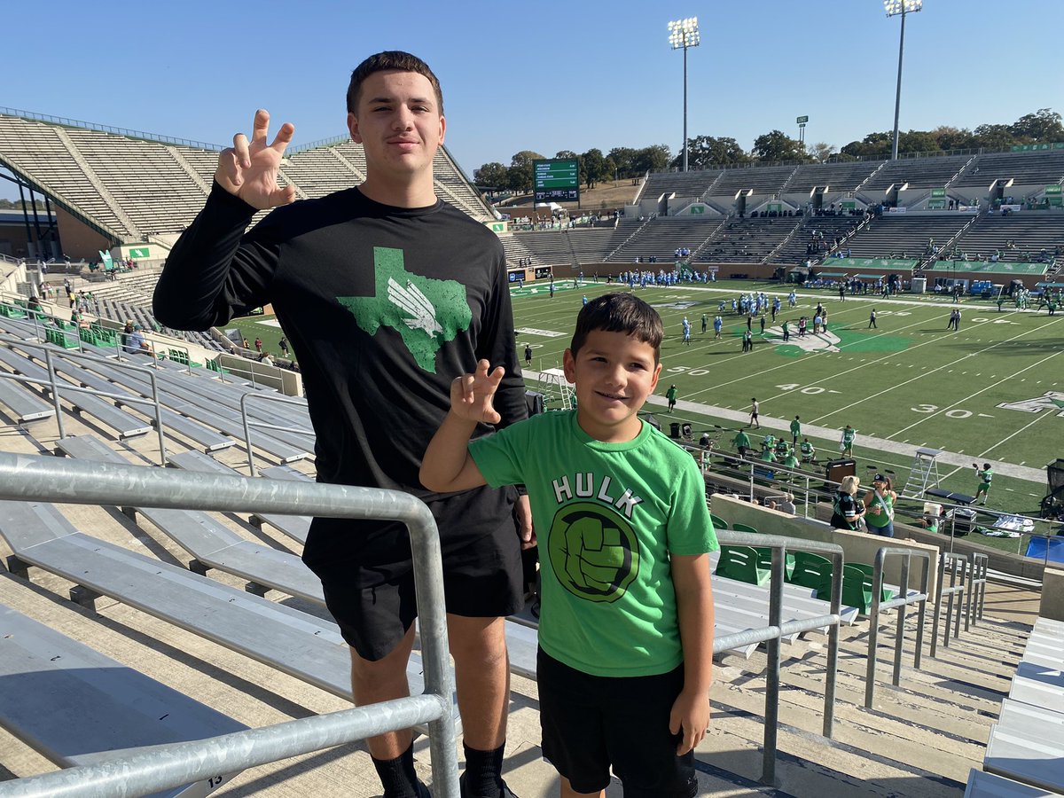 It’s an absolutely beautiful day in Denton to watch the Mean Green destroy Tulane. Hopefully I’ve got two future Eagles with me. I’m class of ‘97 - RTVF. #GMG