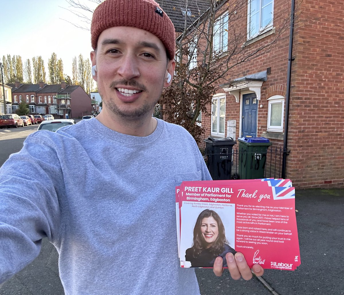 Out this afternoon delivering thank you leaflets for <a href="/PreetKGillMP/">Preet Kaur Gill MP</a> - picking up casework as I go 📩