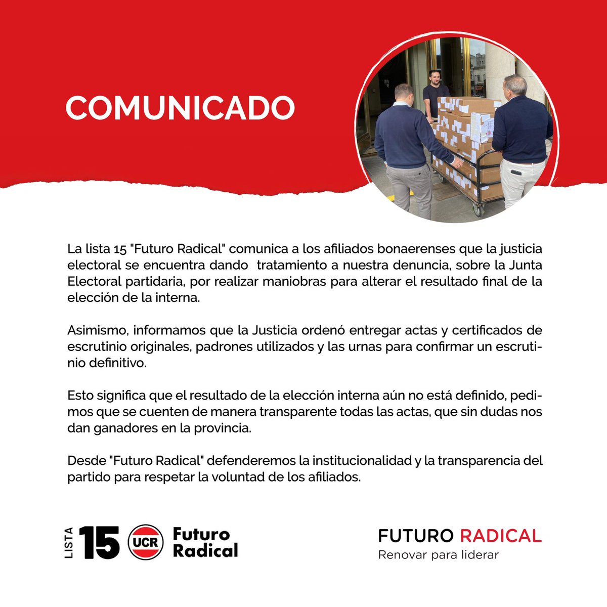 Corriente de Opinión Nacional - UCR RA tweet media