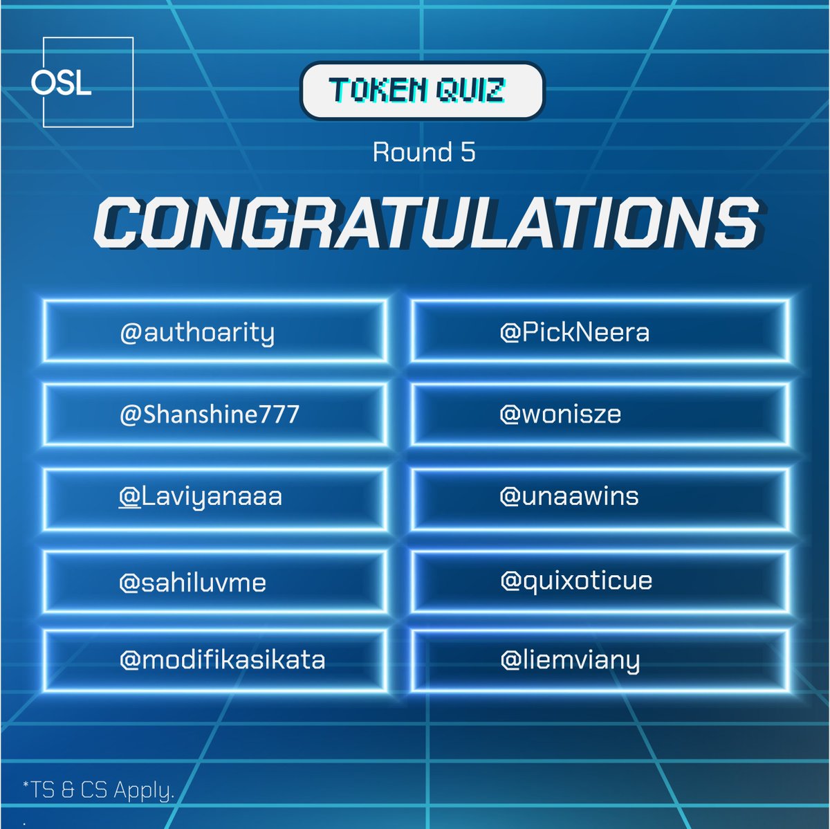 osldotcom's tweet photo. The OSL #TokenQuiz Round 5 answer was $USDC #USDC! Each of the 10 winners will receive a HKD 100 #Starbucks gift card! And big congrats to @authoarity for winning the FREE TICKET to #HKFinTechWeek2024!๐งง
@Shanshine777 @Laviyanaaa @sahiluvme @modifikasikata @PickNeera_2 @wonisze @unaawins @quixoticue @liemviany
DMs are sentโclaim your rewards before 23:59 PM, Nov 1 (HKT)! ๐
#OSL #TokenQuiz #CryptoChallenge #Winners #CryptoReward #TokenPuzzle