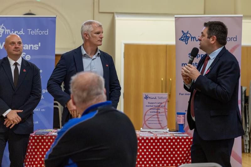 AlistairCarns's tweet photo. Really positive visit with Veterans in Telford. My deep thanks to organisations like @telfordmind and the volunteers that support them for playing such a critical role in the lives of our veterans. Thanks to @ShaunDaviesMP for inviting me and to all the team. There was in excess of several hundred years of military experience in the room and it was great to hear and share their stories. @VeteransGovUK @DefenceHQ @BritishArmy @RoyalMarines @RoyalNavy @RoyalAirForce