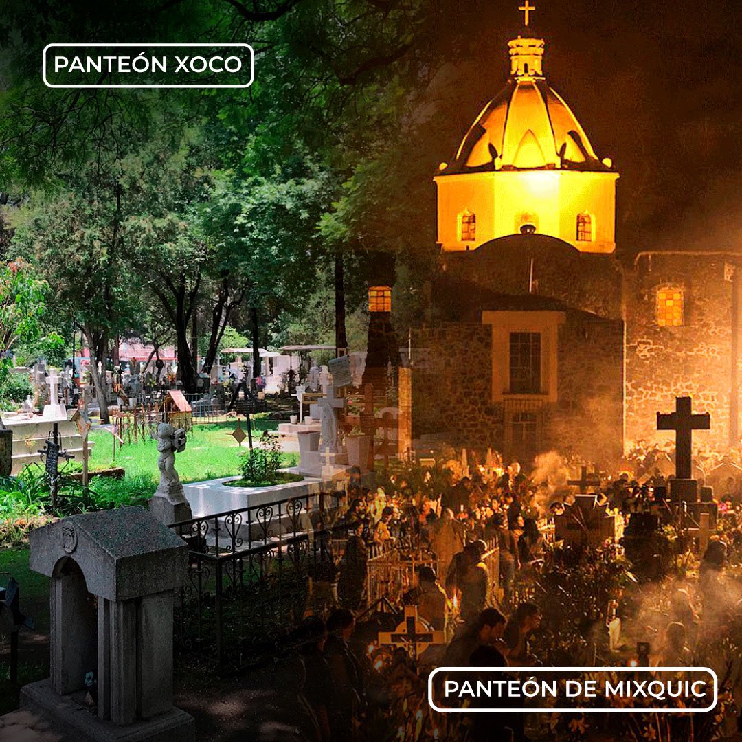 This season, visit some of the most historic cemeteries in Mexico City, where tradition comes to life ⚰️💀🕯️