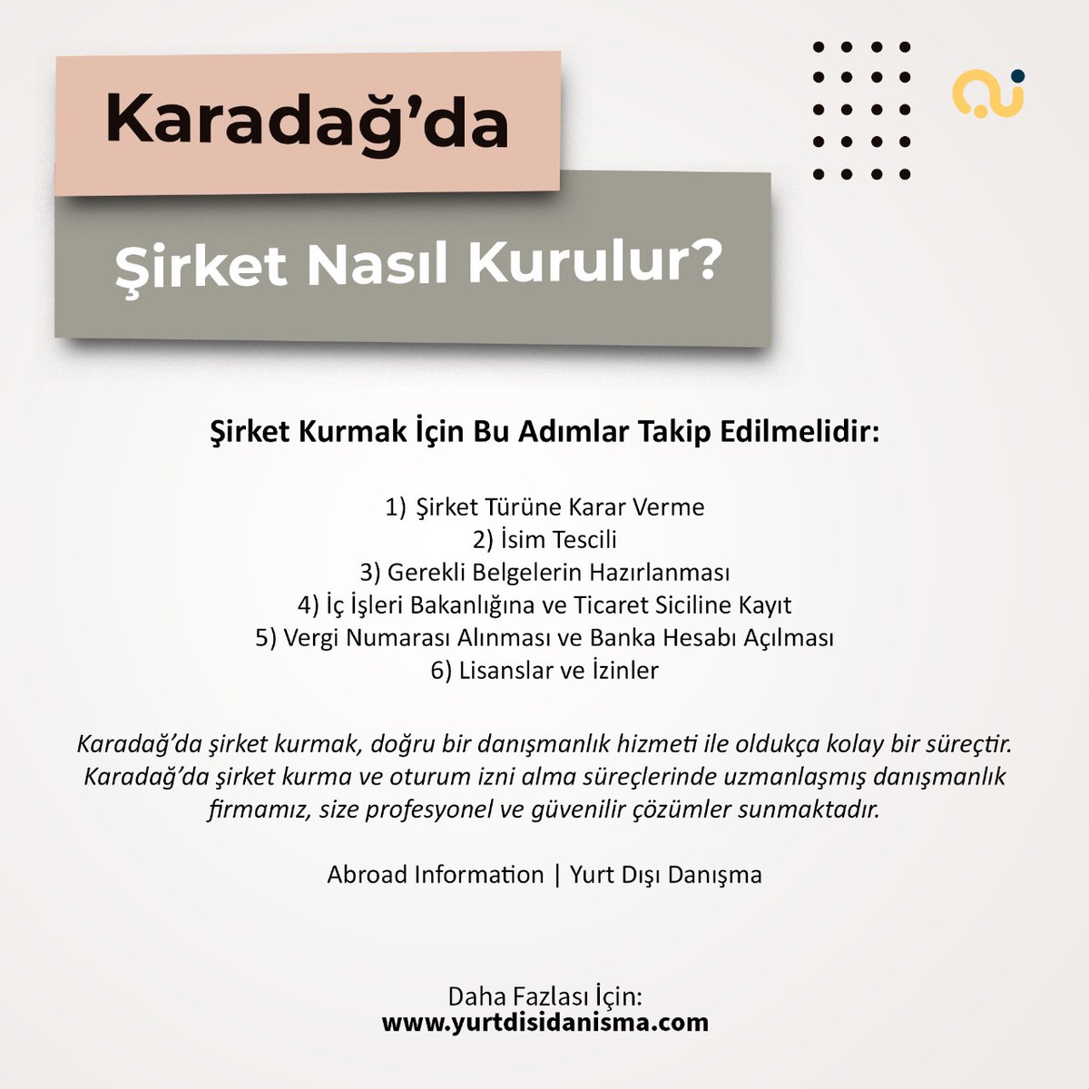 yurtdisidanisma's tweet photo. Karadağ’da şirket kurulumu ve oturum izni alma konularında derinlemesine bilgi ve deneyime sahibiz. Şeffaf ve güvenilir hizmet politikamızla, size özel çözümlerimizle bu süreci birlikte yönetebiliriz.

#karadağ #karadag #montenegro # #AbroadInformation https://t.co/w1V5zG5tKC