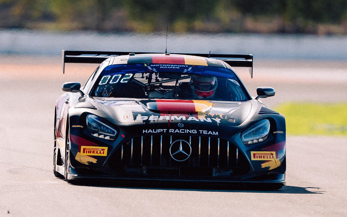 amgmotorsport's tweet photo. #FIAMGames - Some impressions from today’s #FIAMGamesGT action at @CircuitValencia. 🥇🏁

Team Germany takes the overall win in the main race, with Team Switzerland in P3 and Team Chinese Taipei in P8.

🔜 We have GT Sprint coming up tomorrow, don’t miss out on this one. 🙌

#AMG https://t.co/VaX2nVuld7