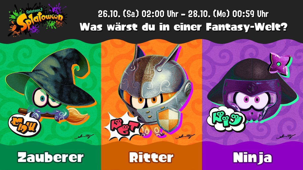 🔴 Live
#Splatoween #Splatfest in #Splatoon3 
Mit meiner Instant-Ninja-Turtles-Crew <a href="/vascodagamer83/">Vasco</a>, <a href="/DwaynePoebel/">Dwayne Poebel</a> und <a href="/Schiggus/">Schiggus</a> trete ich für #TeamNinja an.

Kommt rum und kauft Waffen mit Kanalpunkten. 🖌️🔫

#TwitchStreamers 
#MenschMeta

twitch.tv/metasmiths